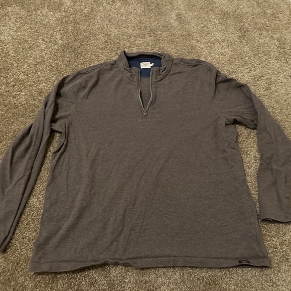 Faherty XL Brown Zip up Sweater - Picture 3 of 5
